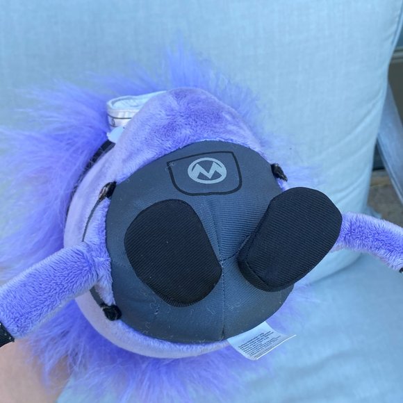 UNIVERSAL STUDIOS DESPICABLE Me ONE 1 Eye Purple MINION PLUSH Crazy Hair - Picture 3 of 12